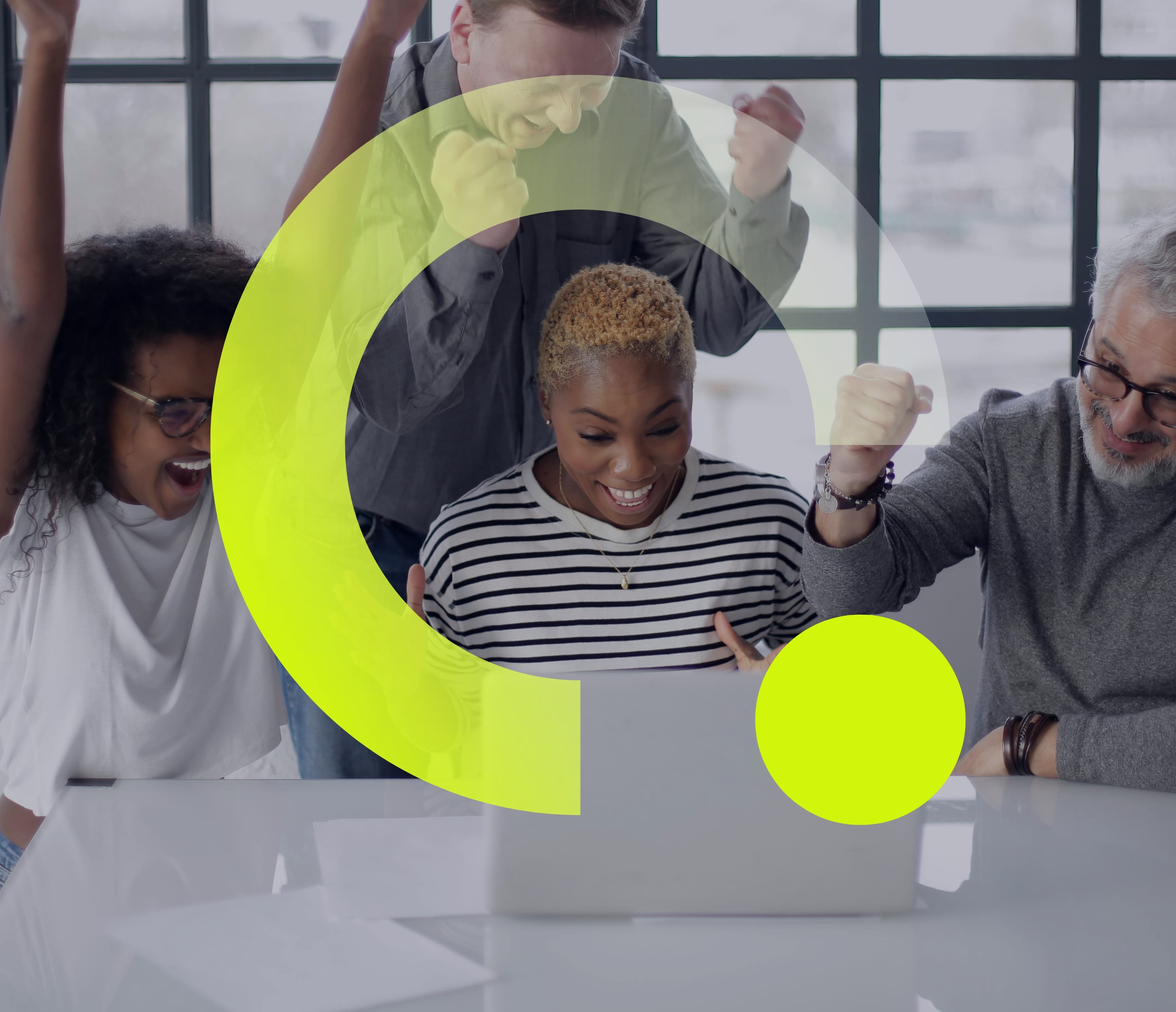 Team collaborating on underwriting technology